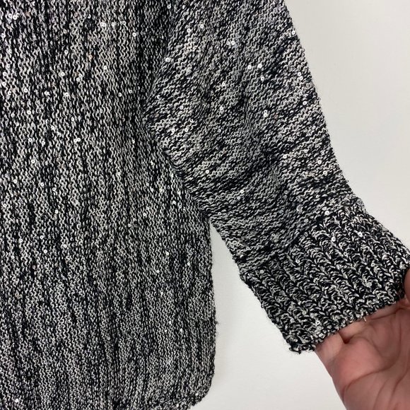 Chico's sweater black and‎ silver size Medium - Picture 4 of 6